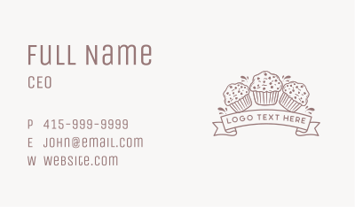 Muffin Cupcake Dessert Business Card Image Preview