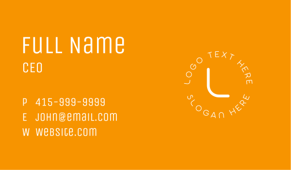 White Circle Letter Business Card Design Image Preview