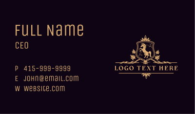 Luxury Crown Horse Stallion Business Card Image Preview