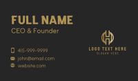 Cryptocurrency Letter H Business Card Image Preview