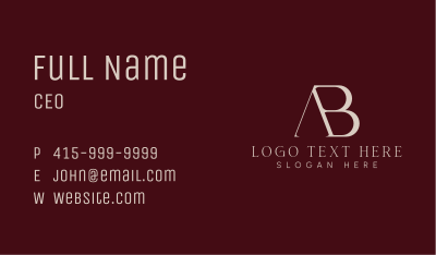 Accounting A & B Monogram Business Card Image Preview