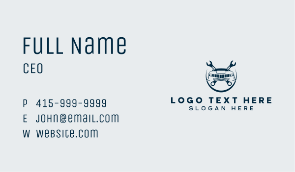 Mechanic Car Wrench Business Card Design Image Preview