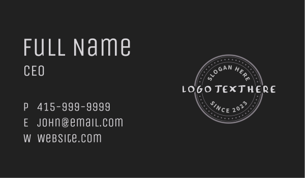 Urban Handwritten Emblem  Business Card Design Image Preview