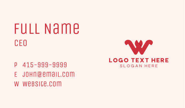 Advertising Company Letter W  Business Card Design Image Preview