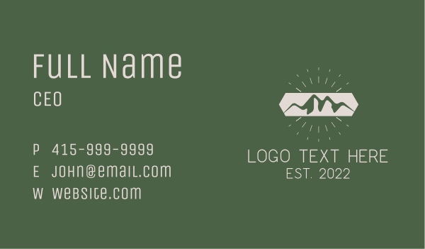 Mountain Range Travel  Business Card Design Image Preview