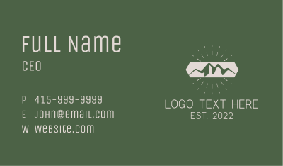 Mountain Range Travel  Business Card Image Preview