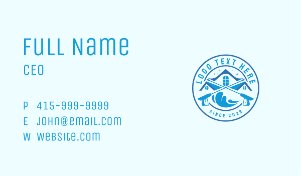 Pressure Wash Roof Business Card Design Image Preview