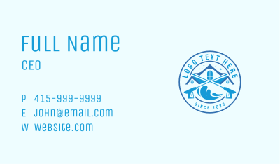 Pressure Wash Roof Business Card Image Preview