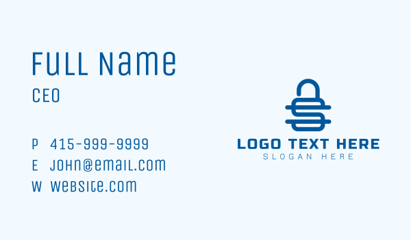 Security Lock Letter S Business Card Design Image Preview