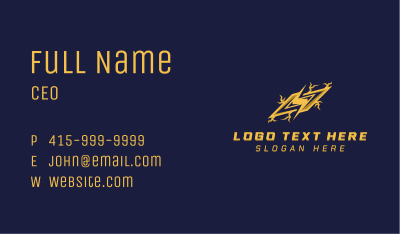 Energy Lightning Bolt Business Card Image Preview