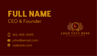 Elegant Wreath Luxury Business Card Image Preview