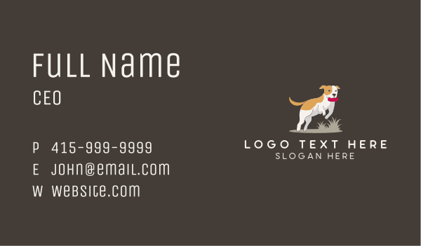 Pet Playing Dog Business Card Design Image Preview