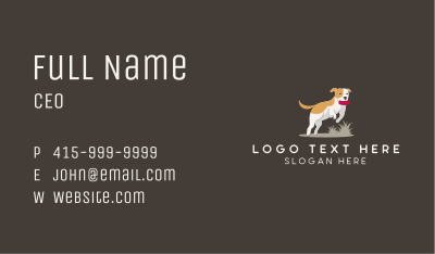 Pet Playing Dog Business Card Image Preview