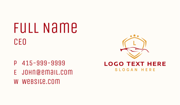 Sports Car Lettermark Business Card Design Image Preview