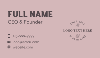 Natural Circle Flower Business Card Preview