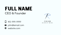 Stylish Fashion Tailor Letter R Business Card Image Preview
