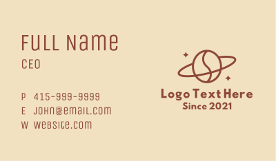 Sparkling Orbit Coffee  Business Card Image Preview