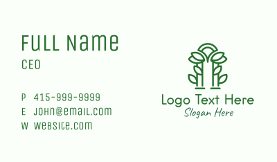 Green Garden Arch Business Card Image Preview