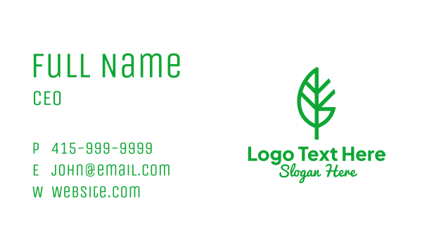 Organic Nature Herb Business Card Design Image Preview