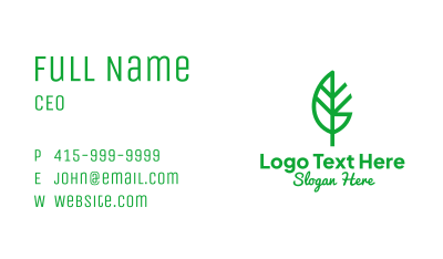 Organic Nature Herb Business Card