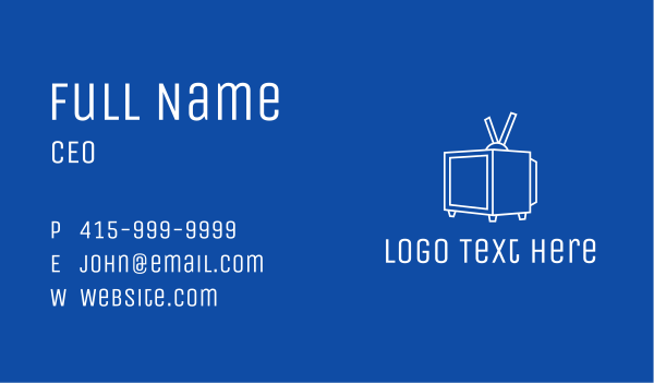 Minimalist Television Business Card Design Image Preview