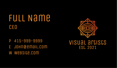 Minimalist Technology Eye  Business Card Image Preview