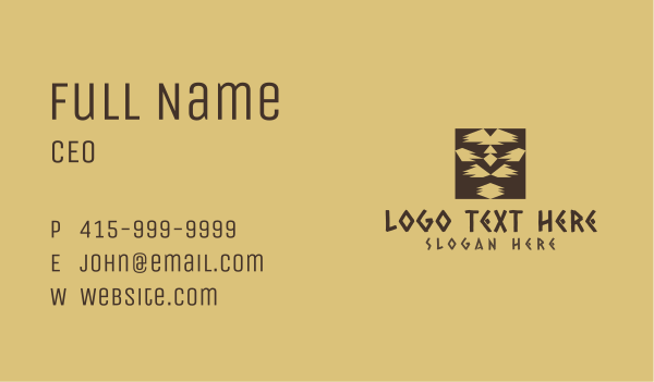 Tribal Lion Face  Business Card Design Image Preview