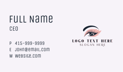 Cosmetics Eyelash Salon Business Card Image Preview