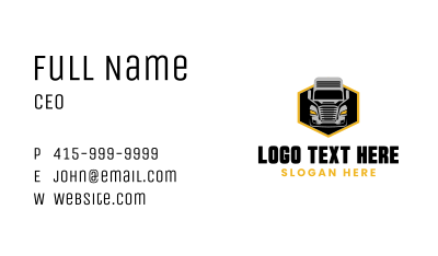 Transportation Logistics Truck Business Card Image Preview