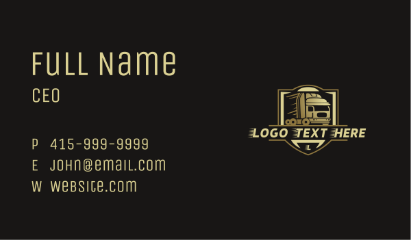 Express Freight Trucking Business Card Design Image Preview