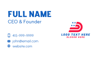 American Patriot Letter D  Business Card Design