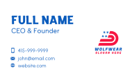 American Patriot Letter D  Business Card Image Preview