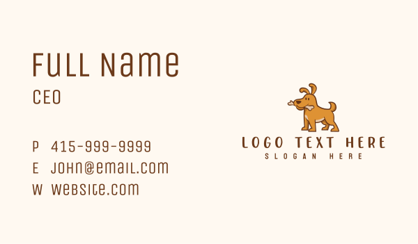 Cute Dog Puppy Business Card Design Image Preview
