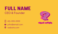 Graffiti Star Number 2 Business Card Image Preview