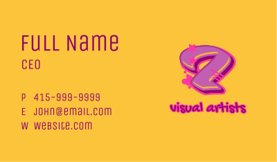 Graffiti Star Number 2 Business Card Image Preview