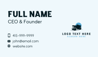 Road Roller Heavy Equipment Business Card Design