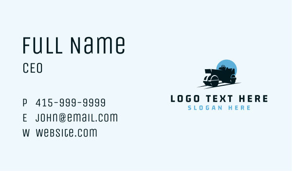Road Roller Heavy Equipment Business Card Design Image Preview
