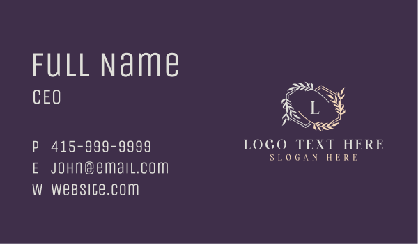 Elegant Event Styling Business Card Design Image Preview