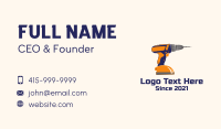 Construction Power Drill Business Card Image Preview
