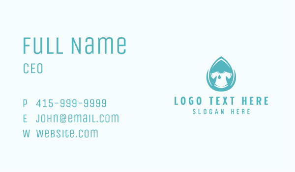 Water Droplet Shirt Laundromat Business Card Design Image Preview