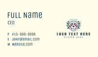 Festive Decorative Skull Business Card Image Preview