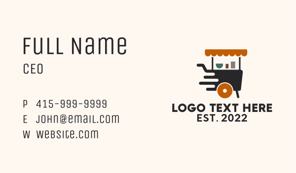 Street Food Cart  Business Card Design Image Preview