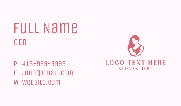 Mom Baby Childcare Business Card Design Image Preview