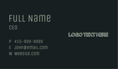 Generic Masculine Enterprise Business Card Image Preview