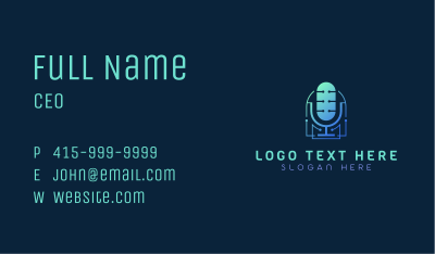 Audio Media Microphone Business Card Image Preview