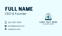 Blue Mint Emblem Business Card Image Preview