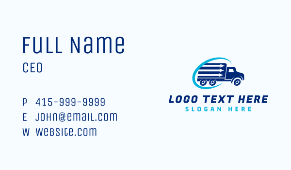 Fast Truck Arrow Business Card Design Image Preview