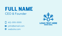 Blue Snowflake Drop  Business Card Image Preview