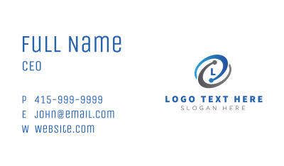 Science Tech Lettermark Business Card Image Preview