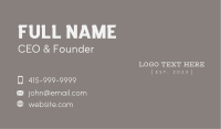 Modern Firm Wordmark Business Card Image Preview